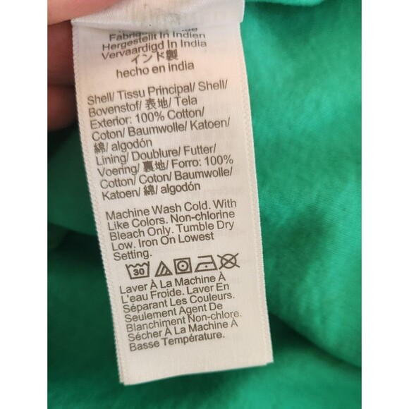 J Crew Womens Mini Shirtdress Teal Paisly Floral‎ Button Front Dress Size 4 - Picture 8 of 11